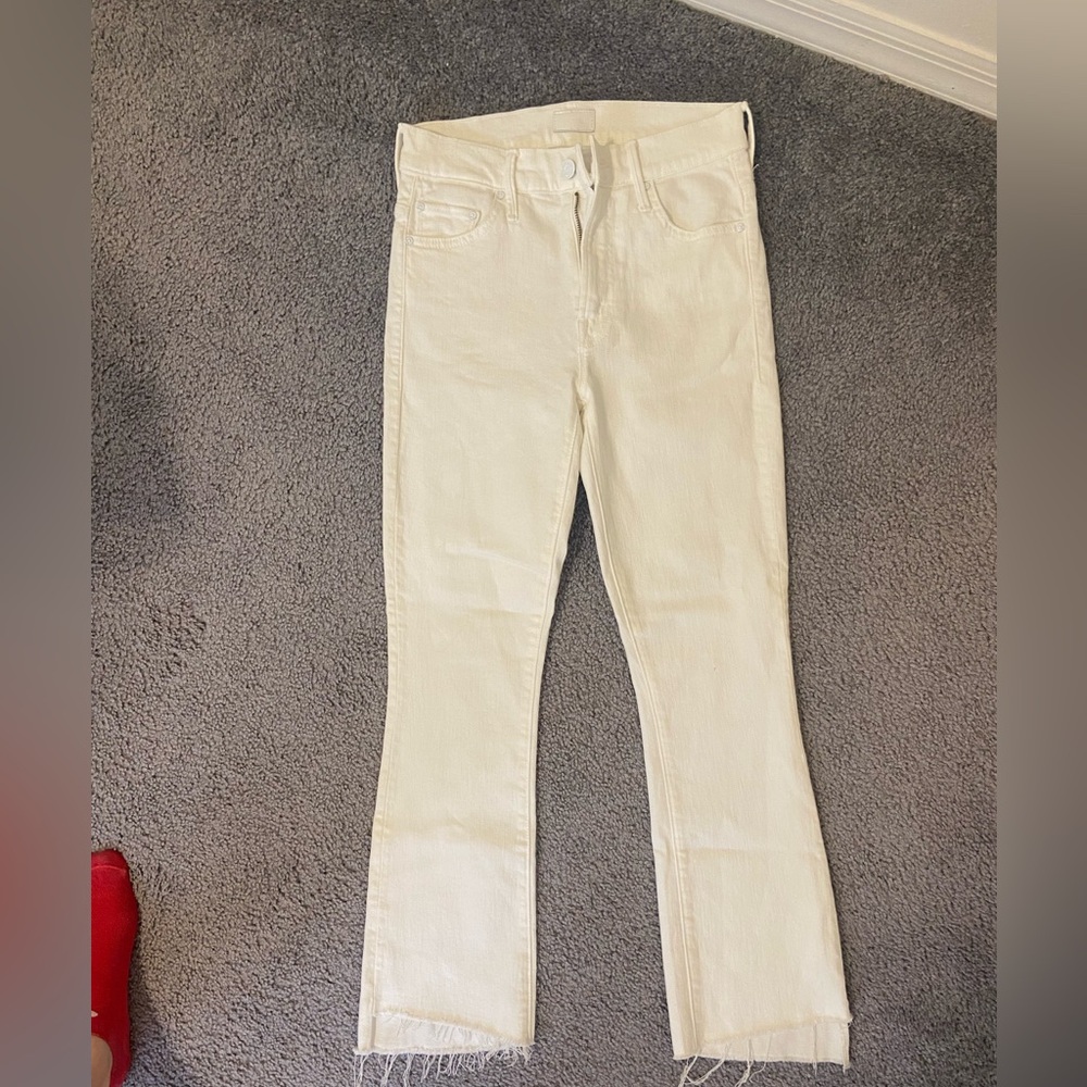 Mother “the insider crop” jeans in white